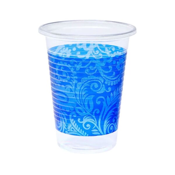 Mundspülbecher 180 ml, dunkelblau transparent, 1.000 Stück