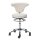 Drehhocker mit Rückenlehne 360° drehbar weiß
