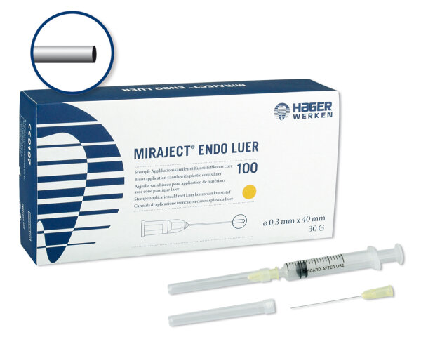 Miraject Endo Luer Spülkanüle 40 mm, 100 Stück