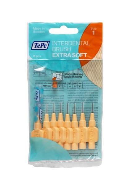 TePe Interdentalbürsten Extraweich Hellorange 0,45 mm 8 Stück